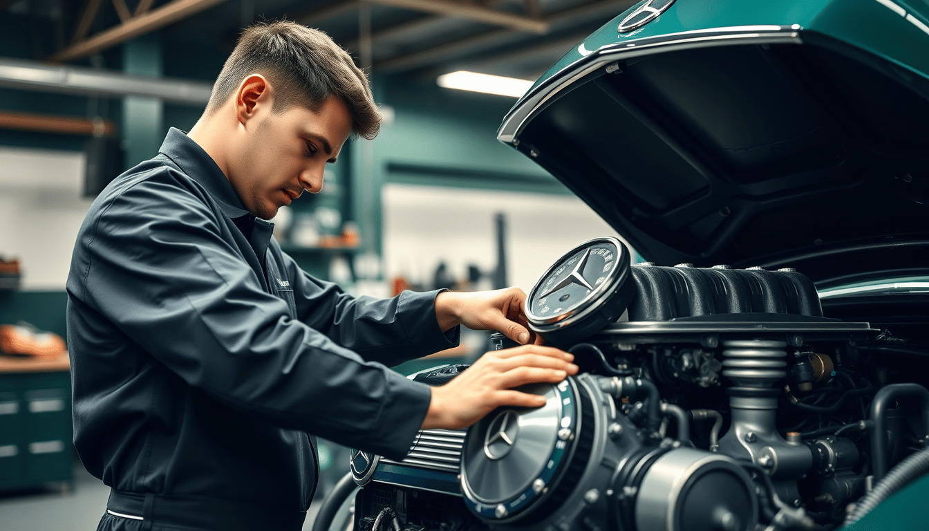 Mercedes Specialist aan het werk